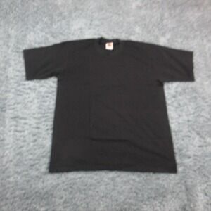 County FB Shirt Mens 2XL Black Heavy Hard Blank Tee Heavyweight Cotton NWOT